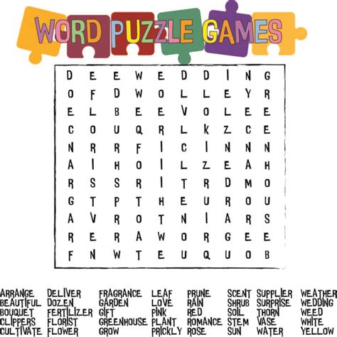 Large Print Word Search Puzzles.